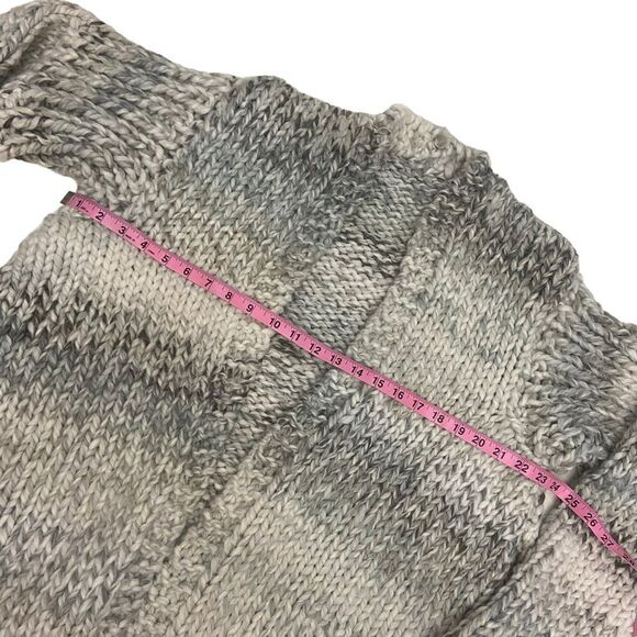 Extra Chunky Hand Knit Open Front Long Cardigan Sweater - Picture 6 of 10